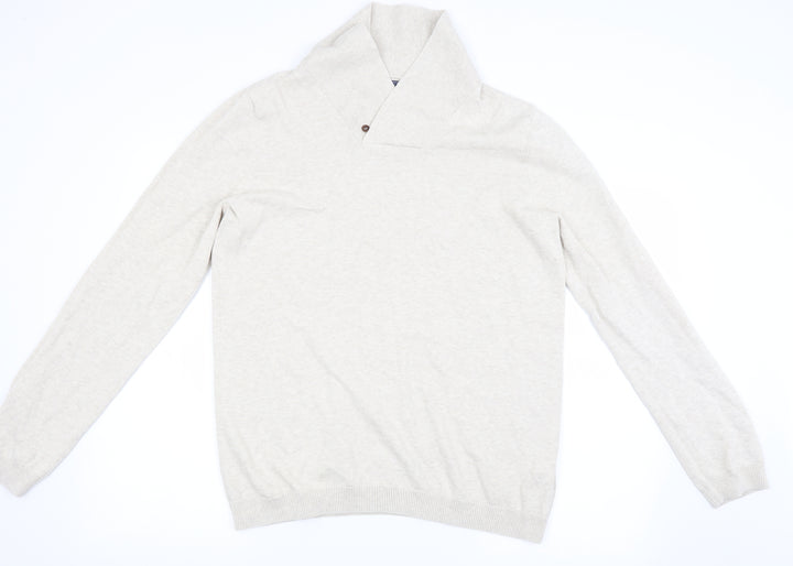 Topman Mens Beige Pullover Jumper Size L