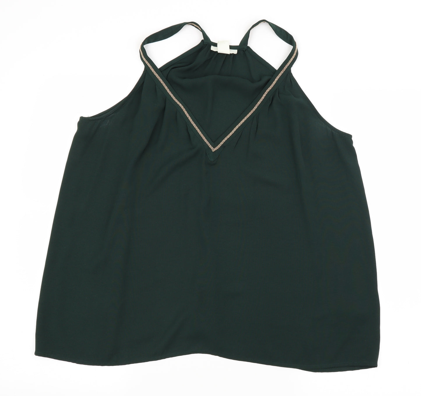H&M Womens Green   Basic Blouse Size 8