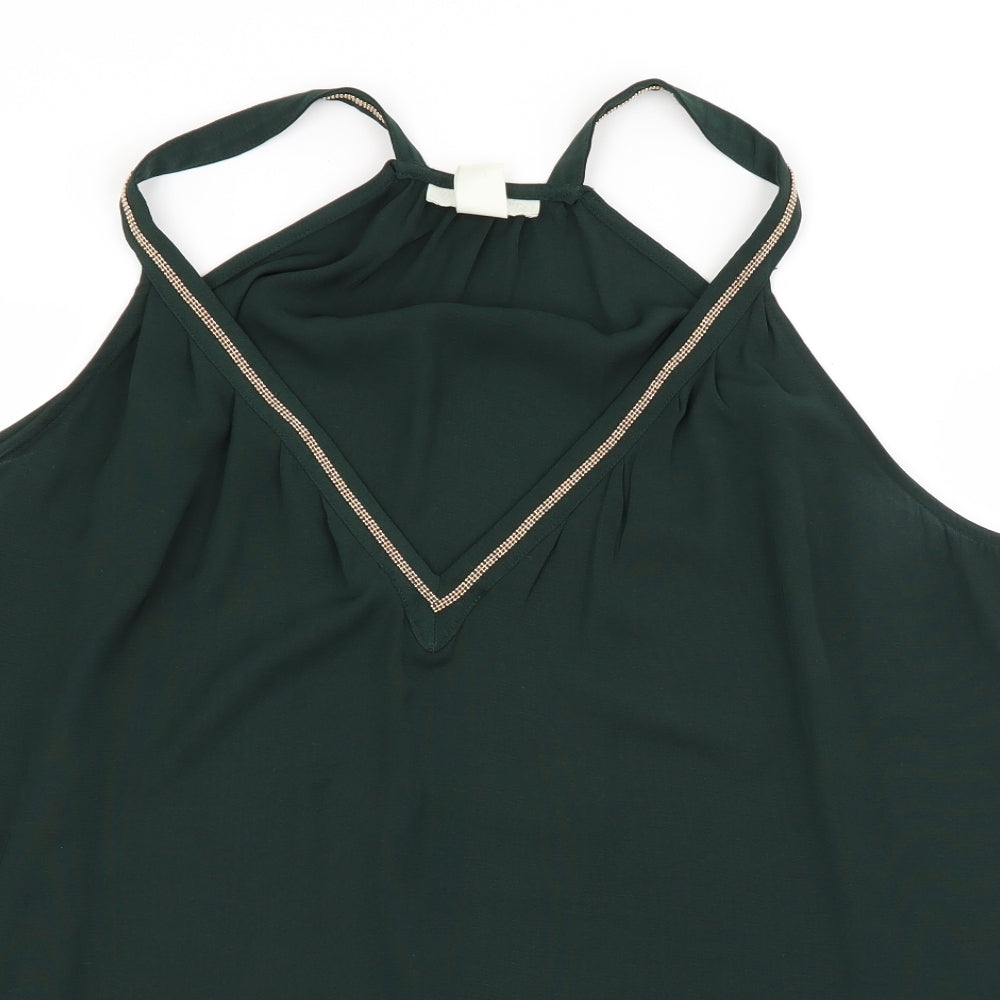 H&M Womens Green   Basic Blouse Size 8