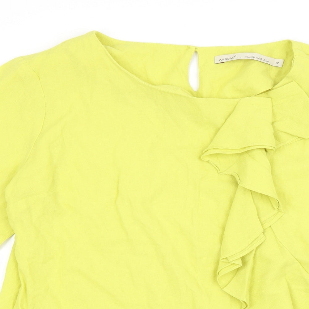 NEXT Womens Yellow   Basic Blouse Size 12