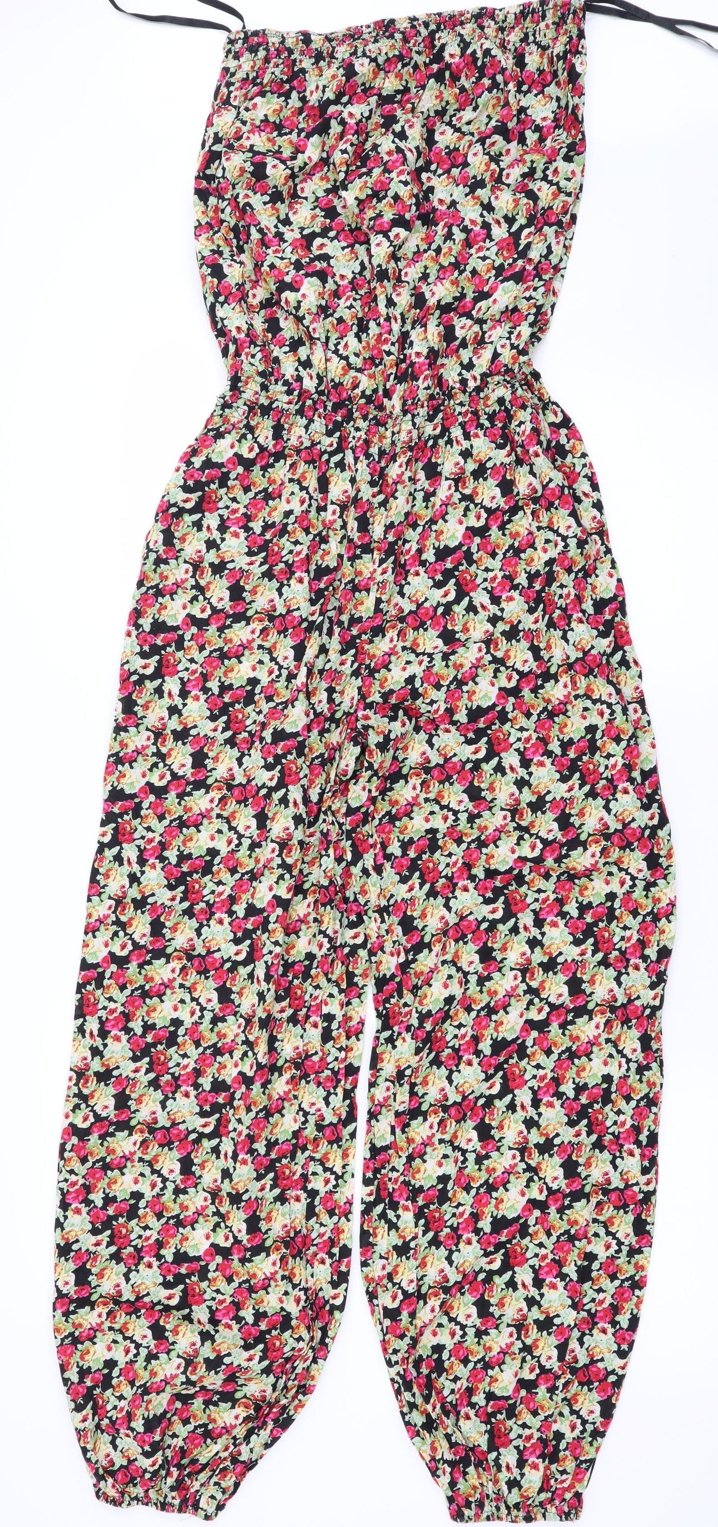 AX Paris Womens Multicoloured Floral  Jumpsuit One-Piece Size 14