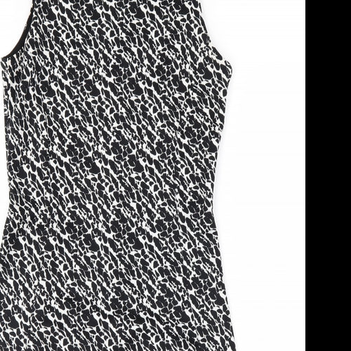 H&M Womens Black Animal Print  Bodycon  Size 8