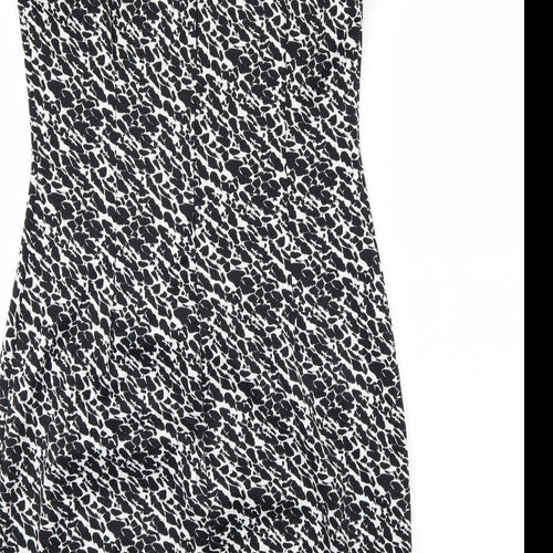 H&M Womens Black Animal Print  Bodycon  Size 8
