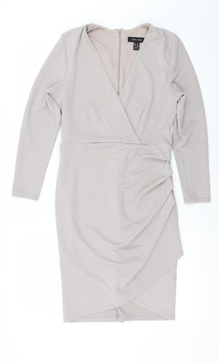 New Look Womens Grey Bodycon Size 12