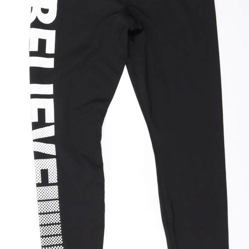 FOREVER 21 Womens Black   Windbreaker Leggings Size L L26 in