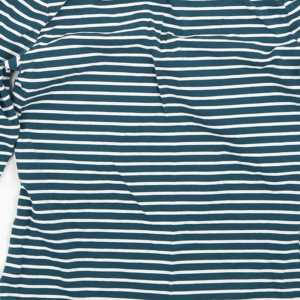 Primark Womens Green Striped  Basic T-Shirt Size 8