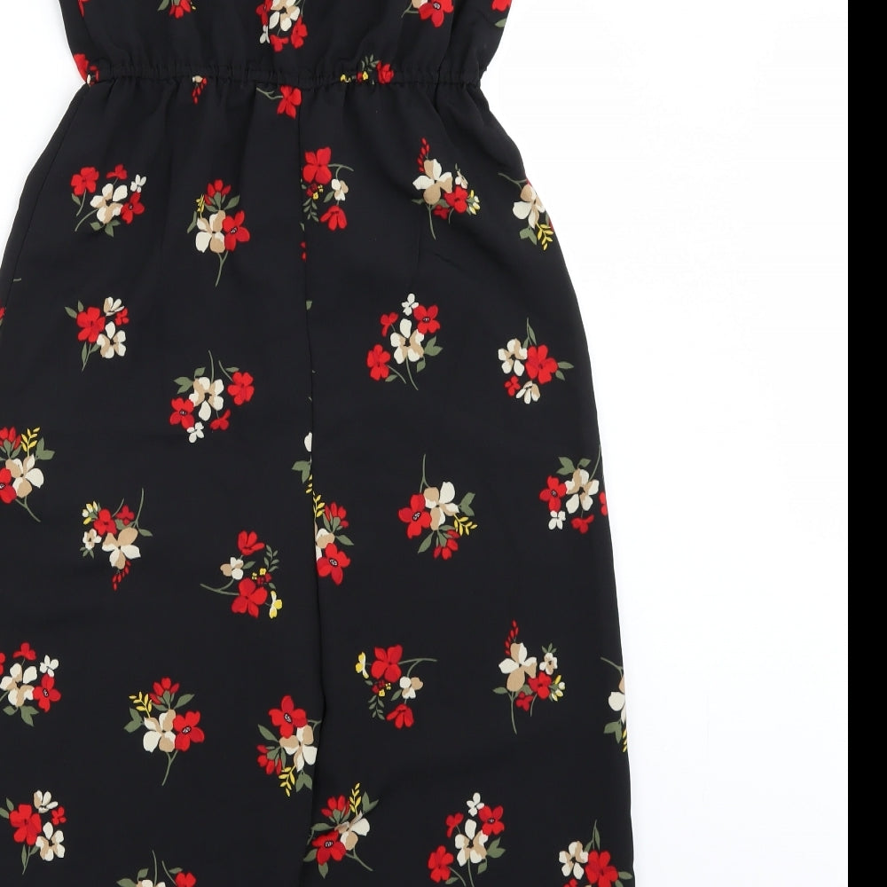 Newlook Girls Black Floral  Jumpsuit One-Piece Size 13 Years