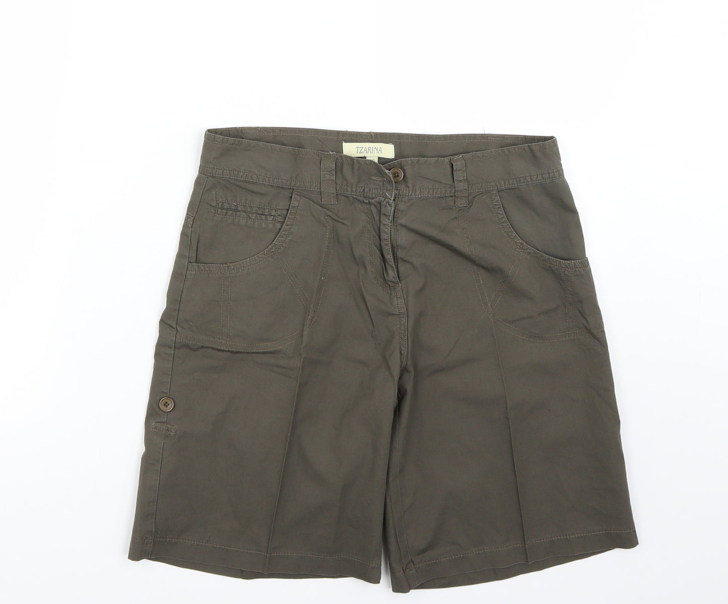 Tzarina Womens Green   Bermuda Shorts Size 10