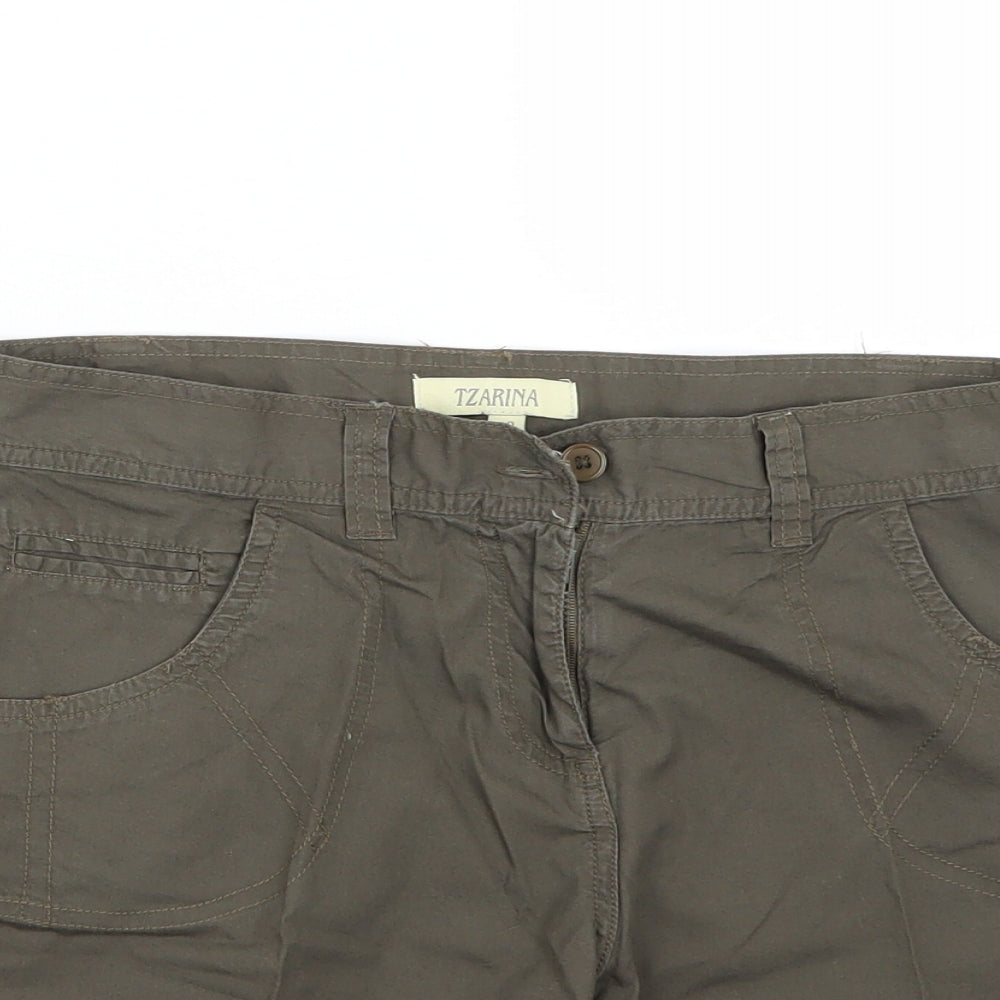 Tzarina Womens Green   Bermuda Shorts Size 10