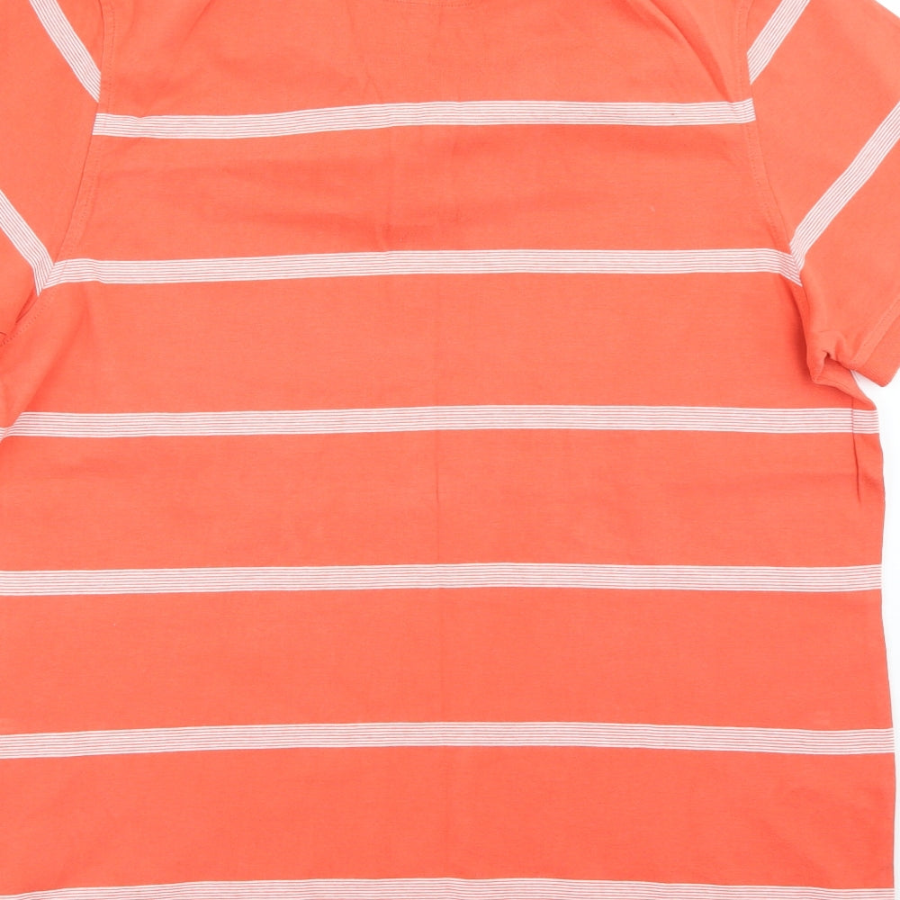 Lee Cooper Mens Orange Striped   T-Shirt Size XL