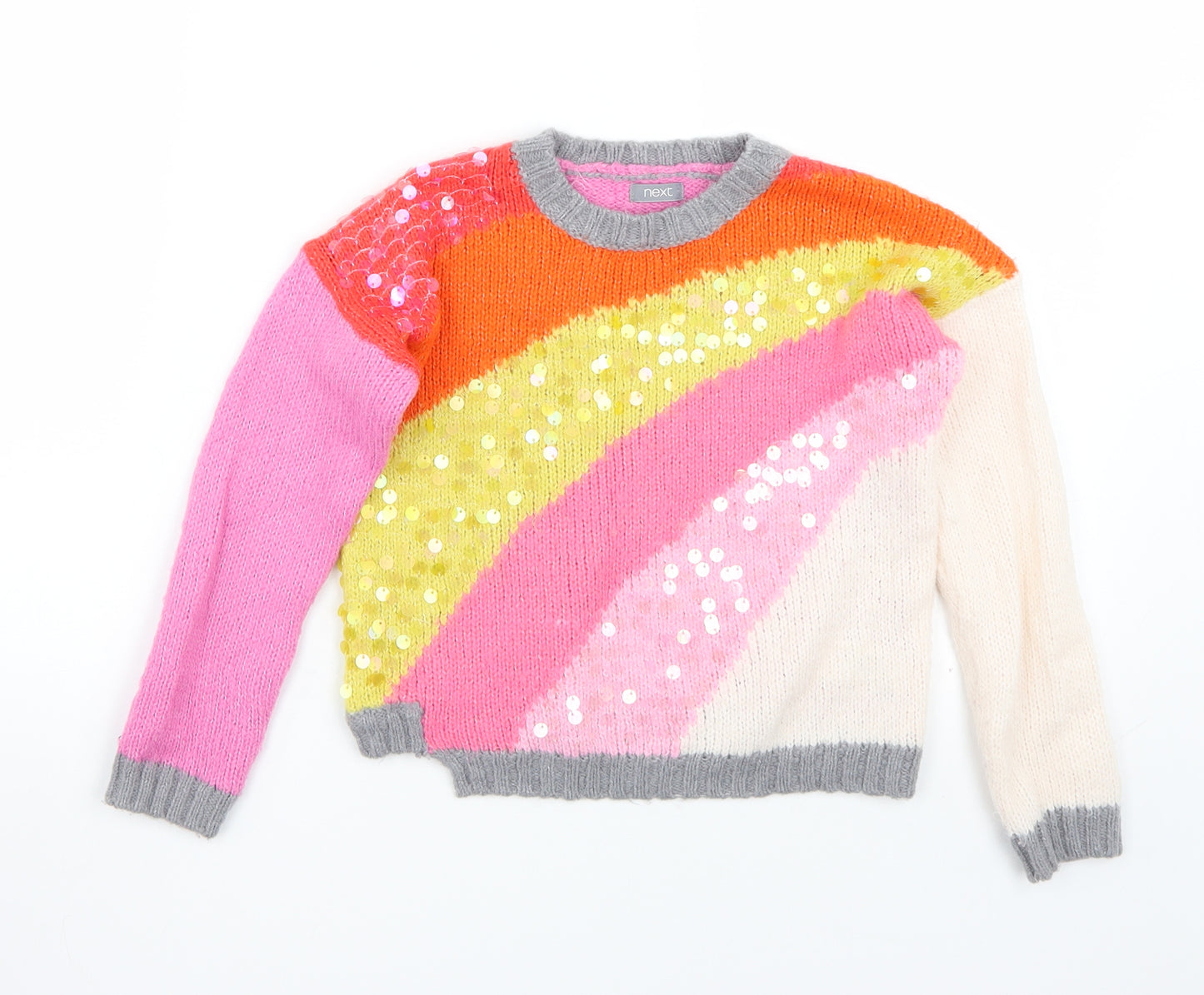 NEXT Girls Pink   Pullover Jumper Size 6 Years