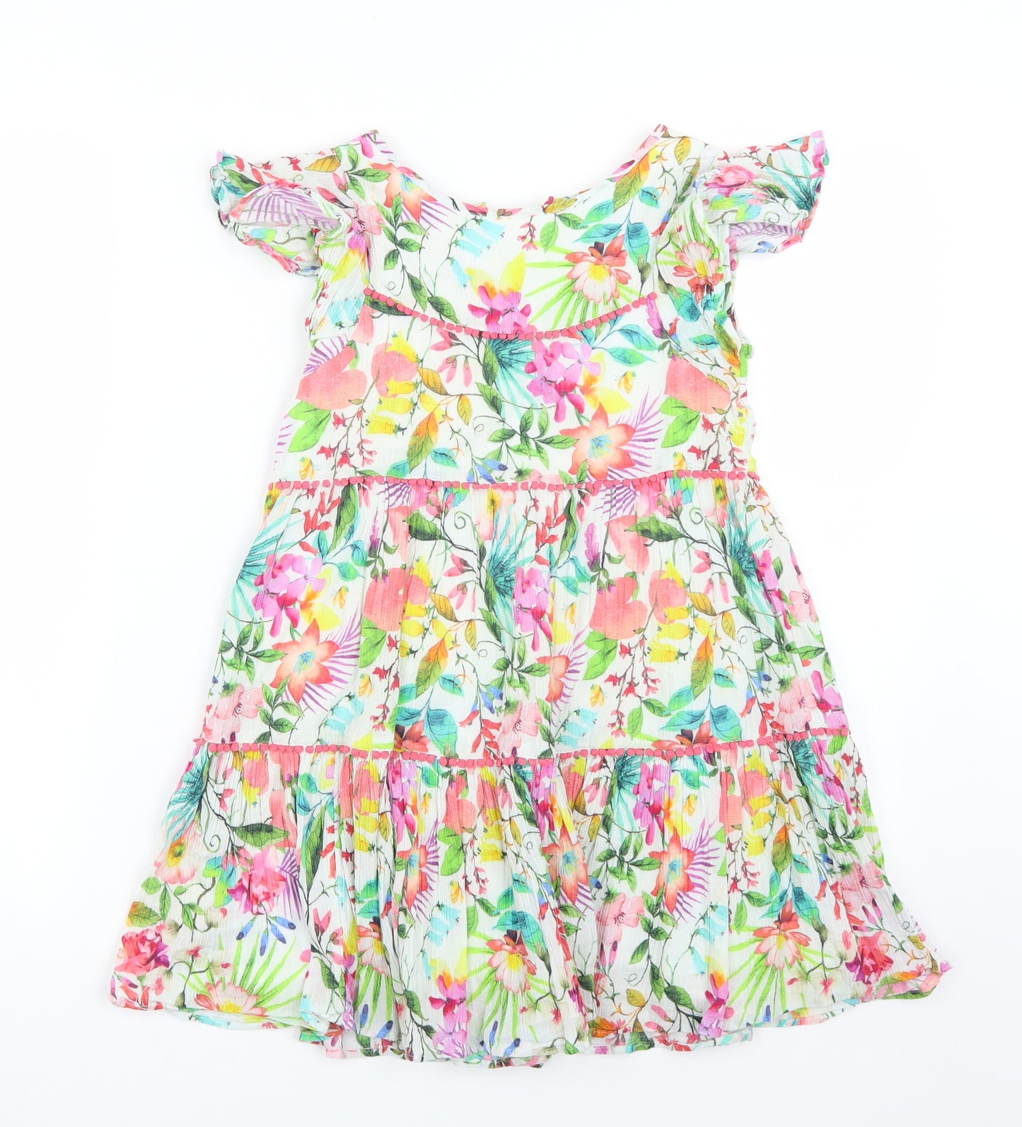 NEXT Girls White Floral  A-Line  Size 8 Years
