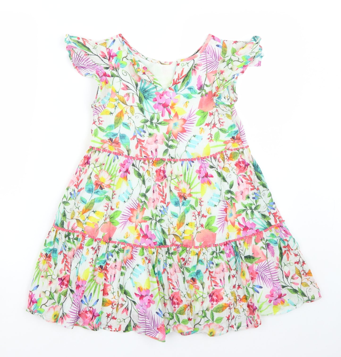 NEXT Girls White Floral  A-Line  Size 8 Years