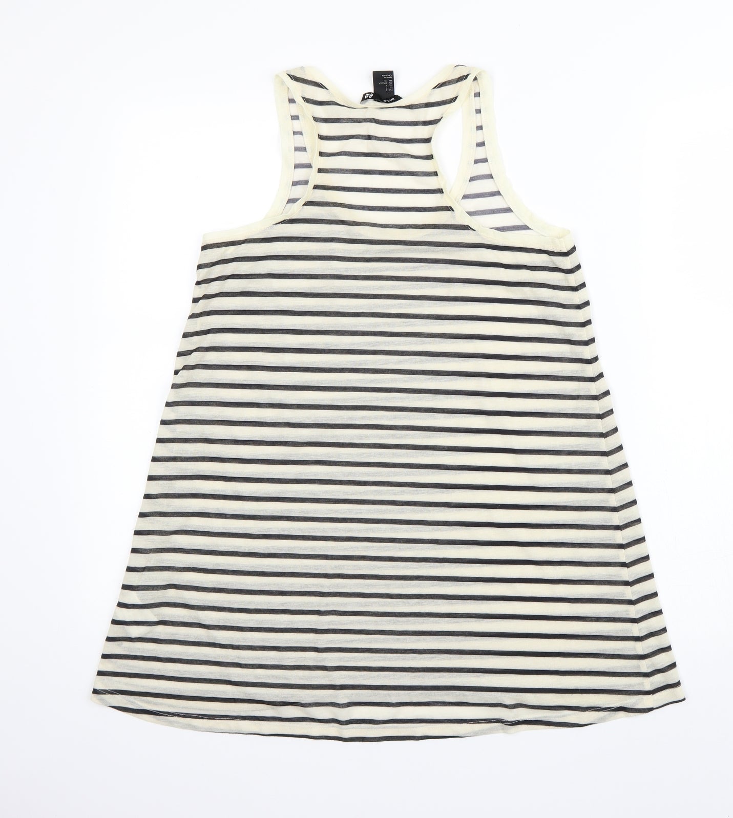 H&M Womens White Striped  Basic Tank Size S