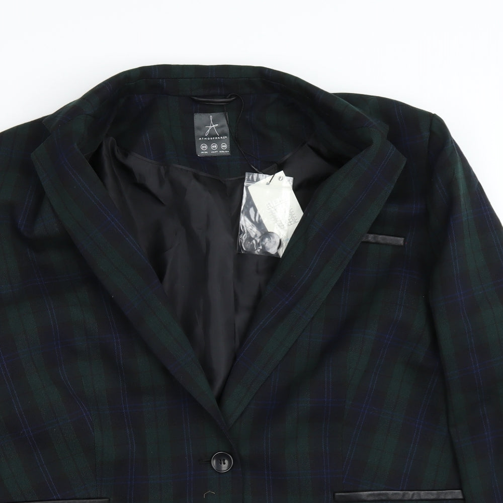Primark Womens Green Check  Jacket Blazer Size 20