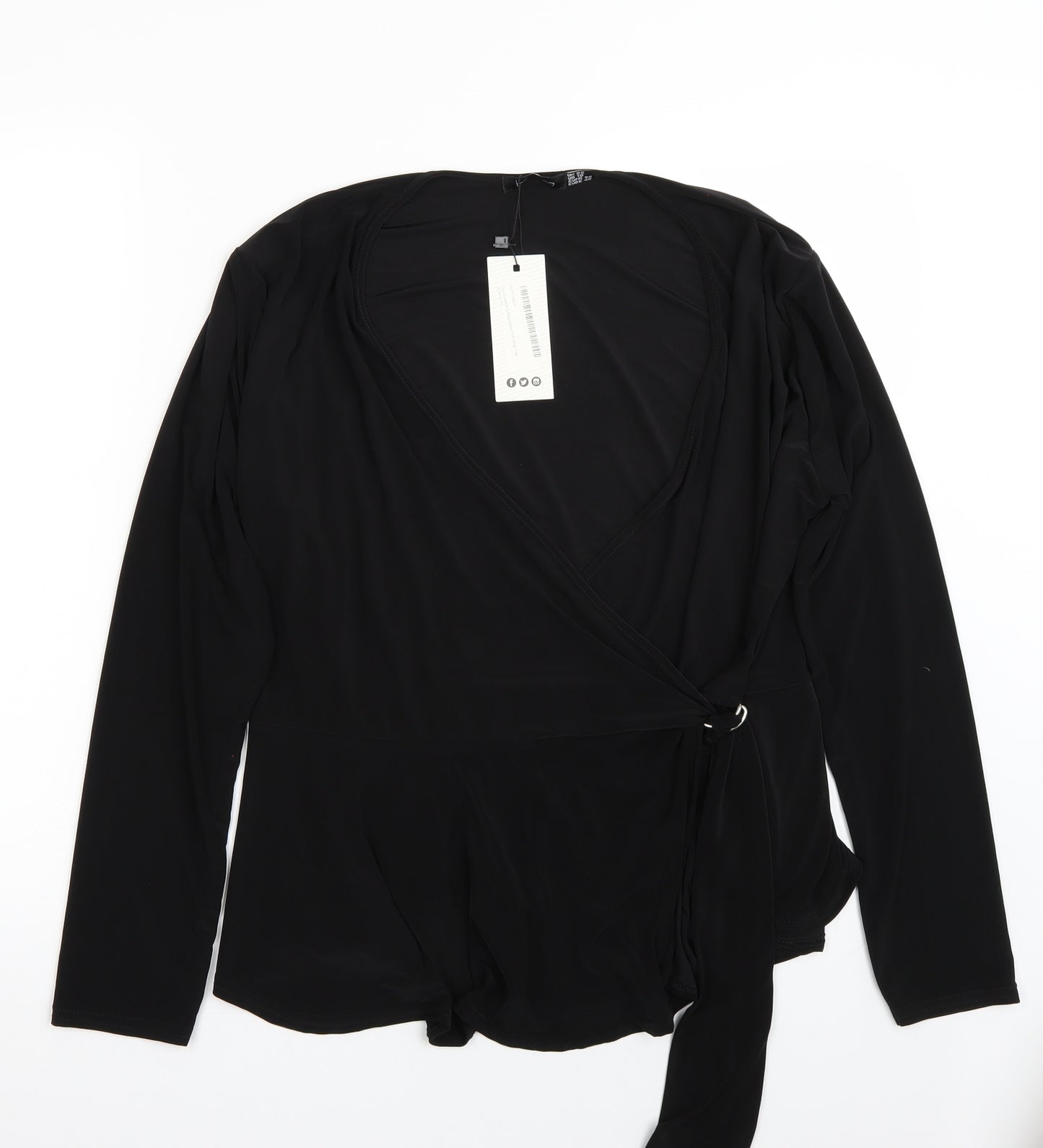 Boohoo Womens Black   Basic Blouse Size 22
