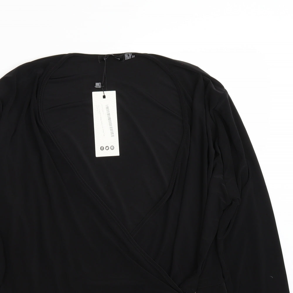 Boohoo Womens Black   Basic Blouse Size 22