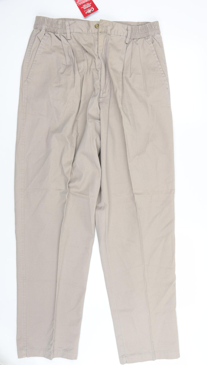 Cotton Traders Womens Beige Straight Jeans Size 34 L32 in