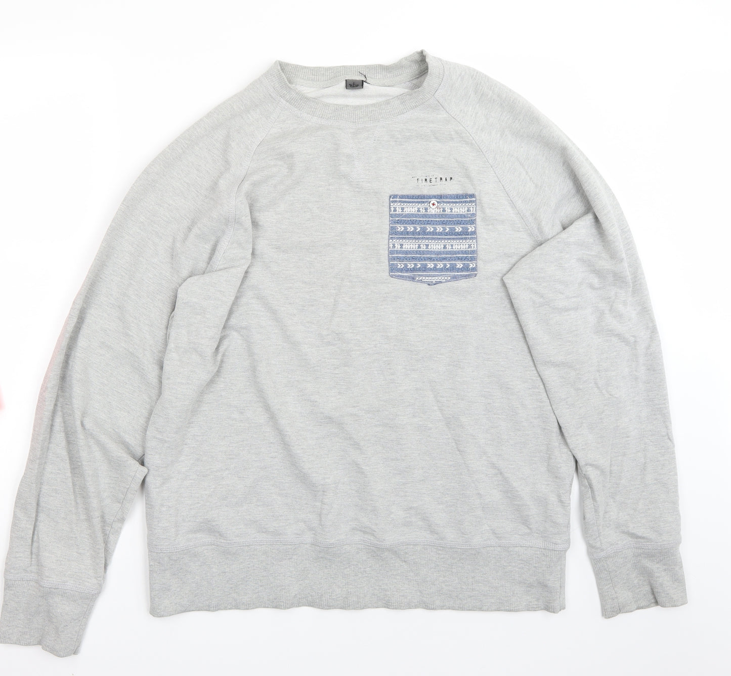 Firetrap Mens Grey   Pullover Jumper Size 2XL
