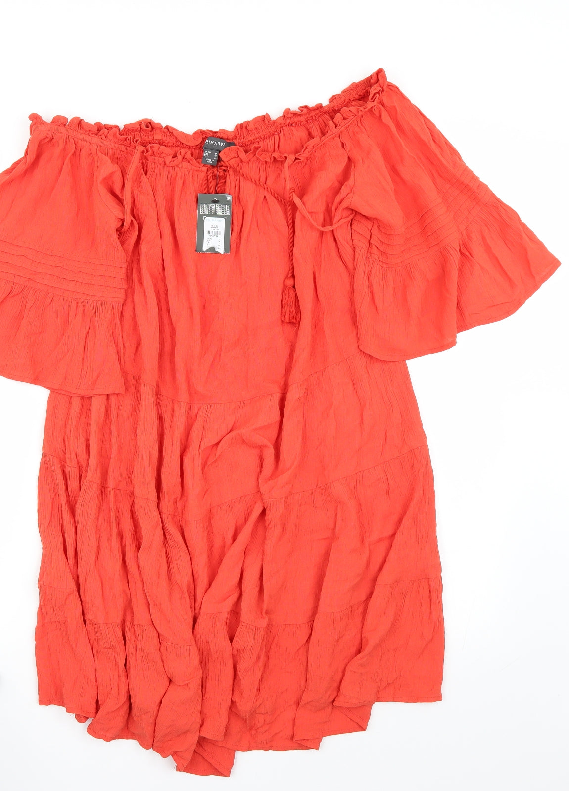Primark Womens Orange  Rayon A-Line  Size 14
