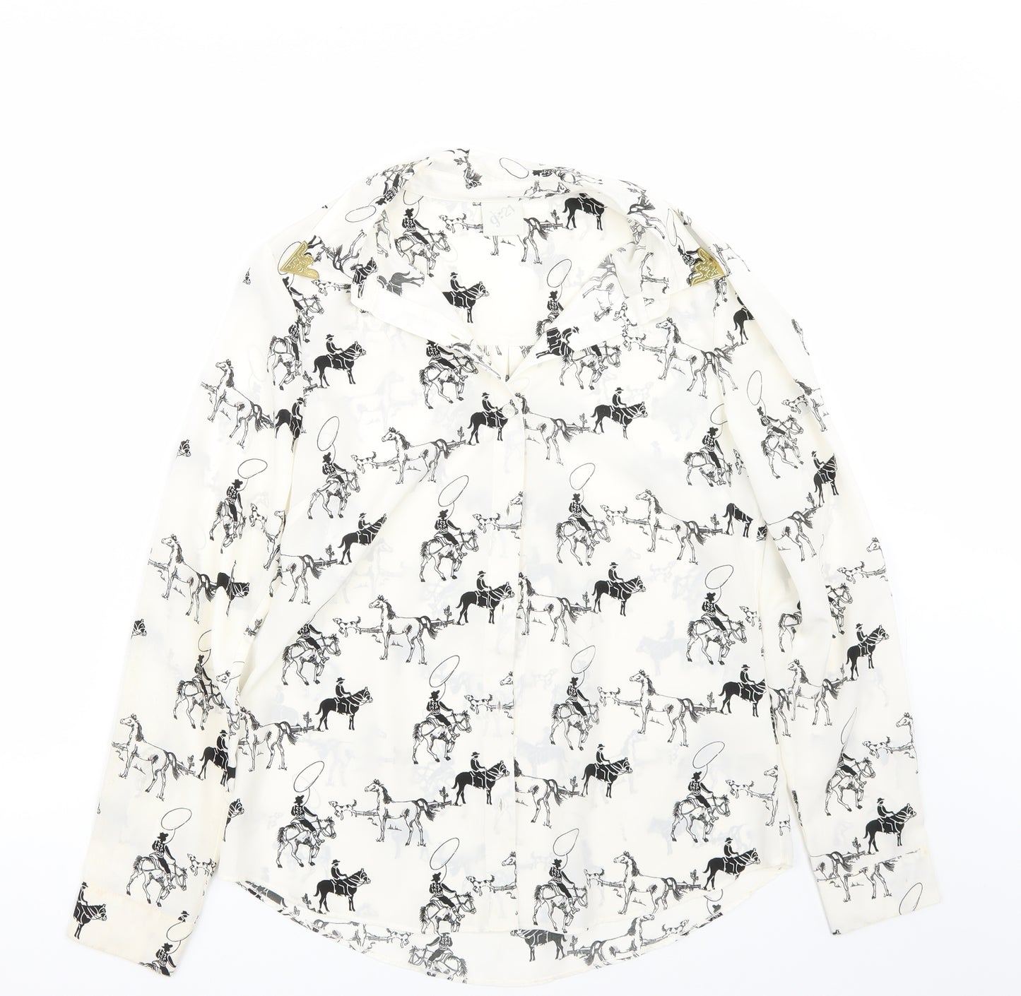 G21 Womens White   Basic Button-Up Size 10