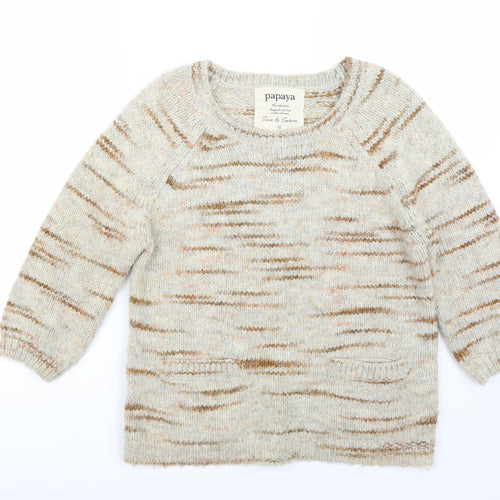 Papaya Womens Beige   Pullover Jumper Size 12