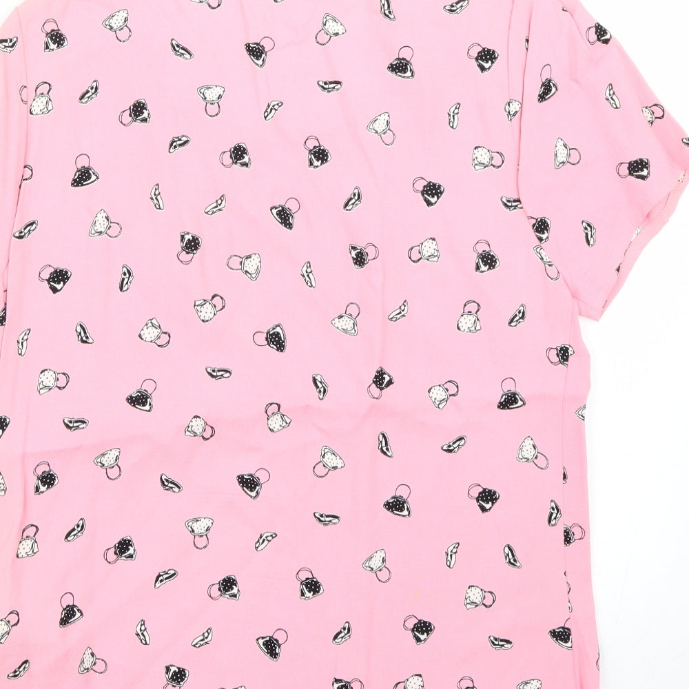 Marks and Spencer Womens Pink   Basic T-Shirt Size 10