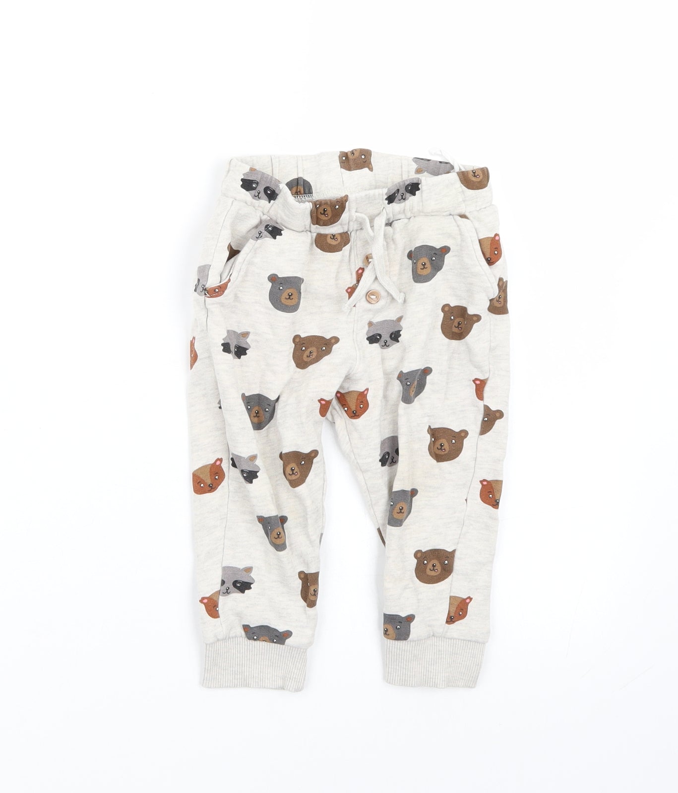 H&M Baby White Batik  Capri Trousers Size 12-18 Months