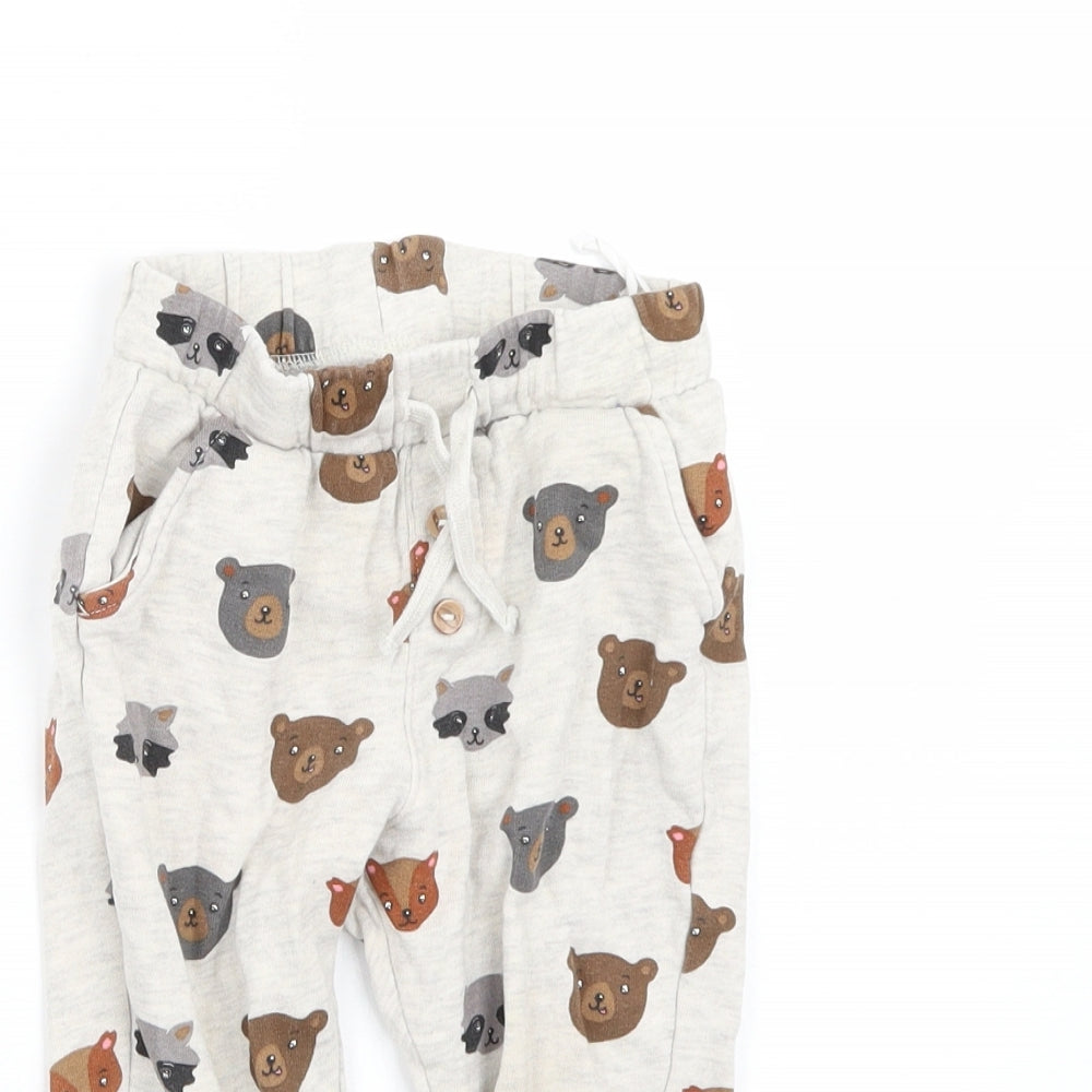 H&M Baby White Batik  Capri Trousers Size 12-18 Months