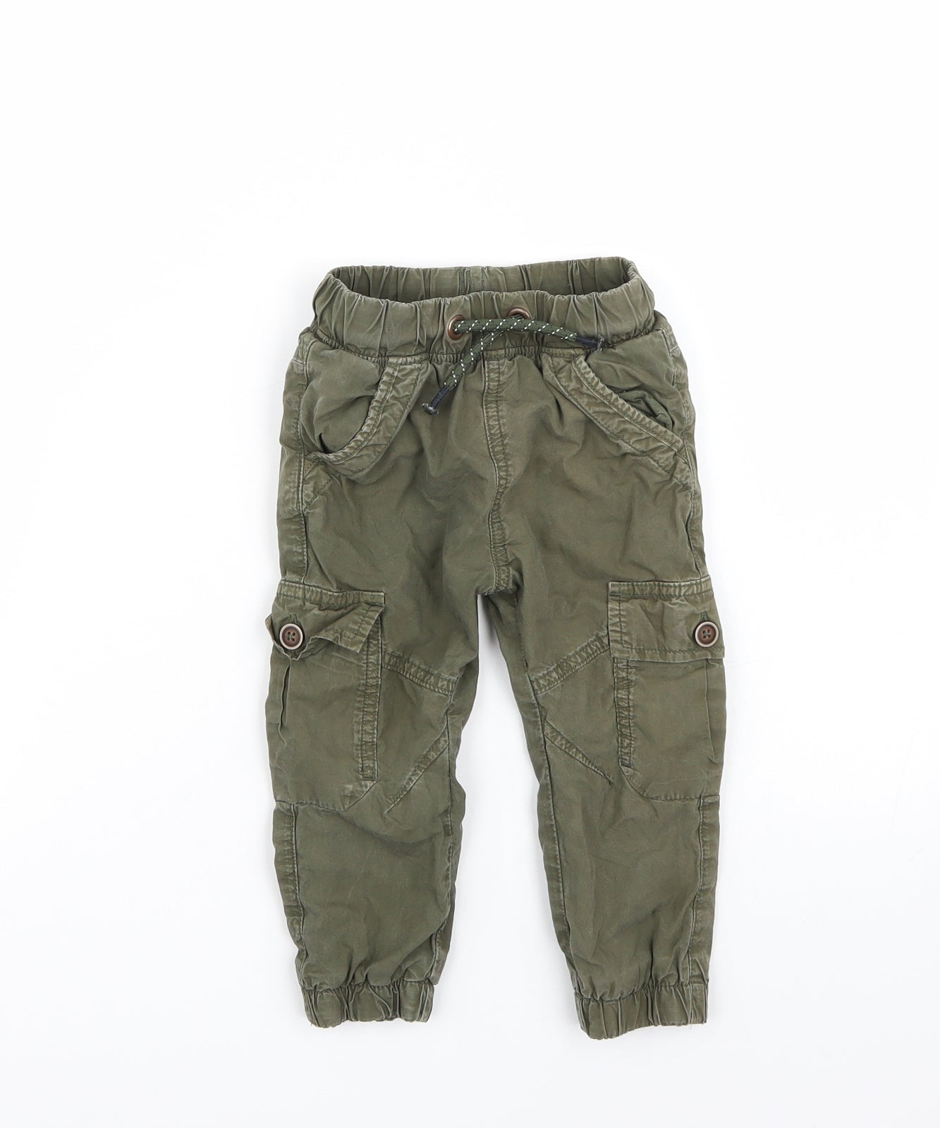 Nutmeg Boys Green   Cargo Trousers Size 12-18 Months