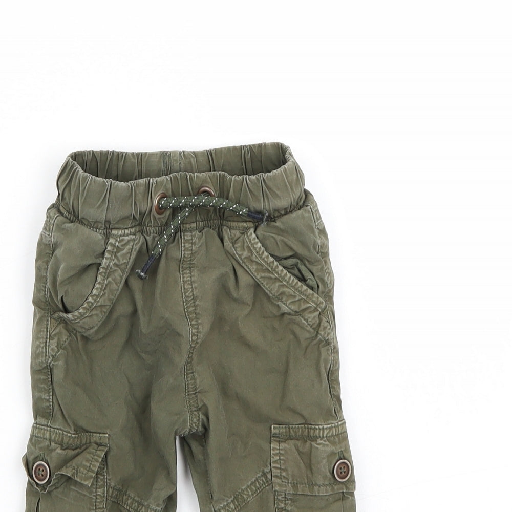 Nutmeg Boys Green   Cargo Trousers Size 12-18 Months