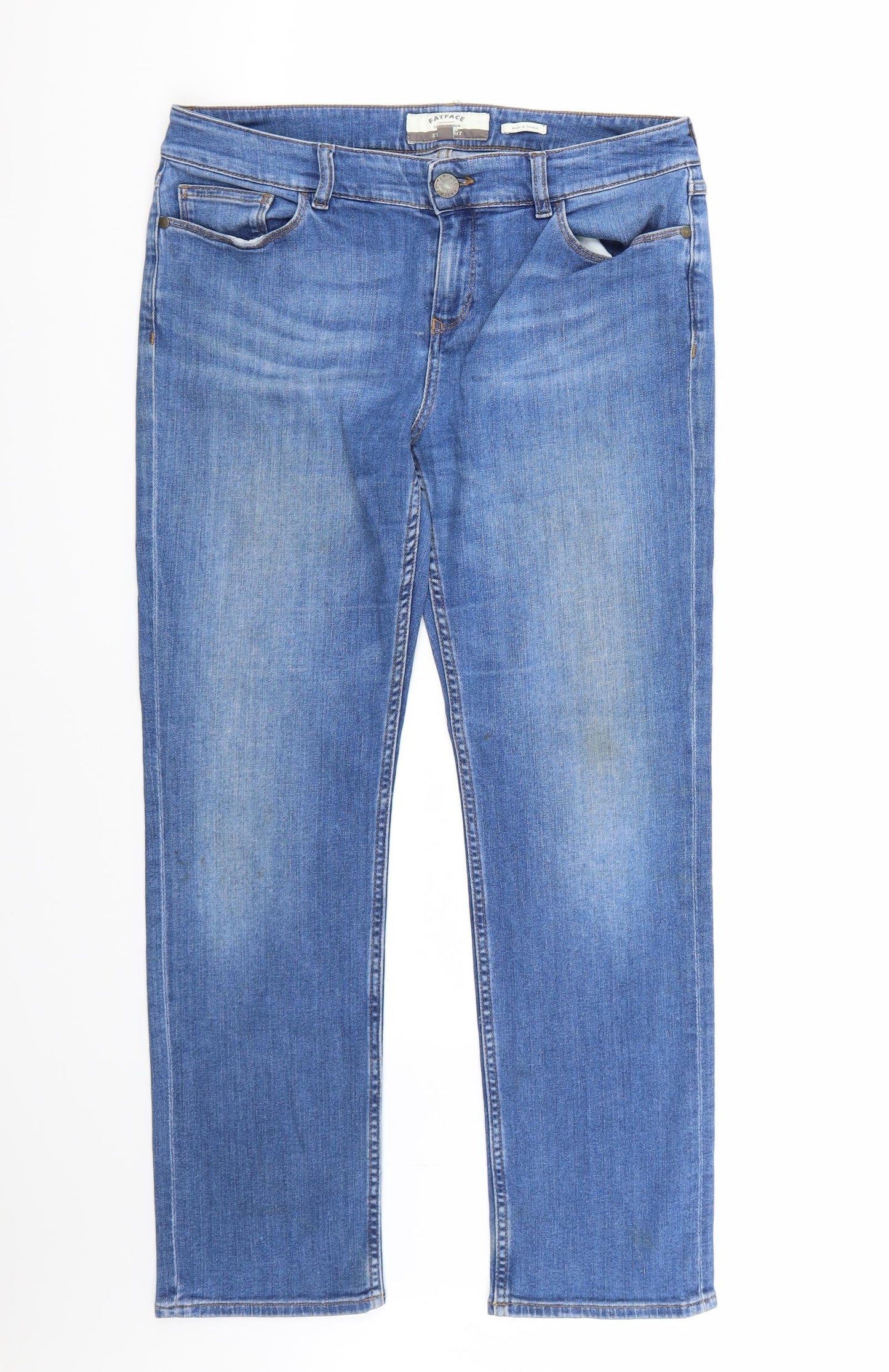 fatface Womens Blue   Straight Jeans Size 12 L28 in