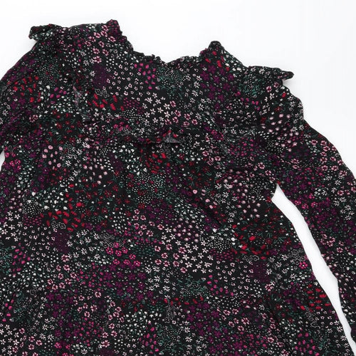 George Girls Black Floral  Trapeze & Swing  Size 12-13 Years