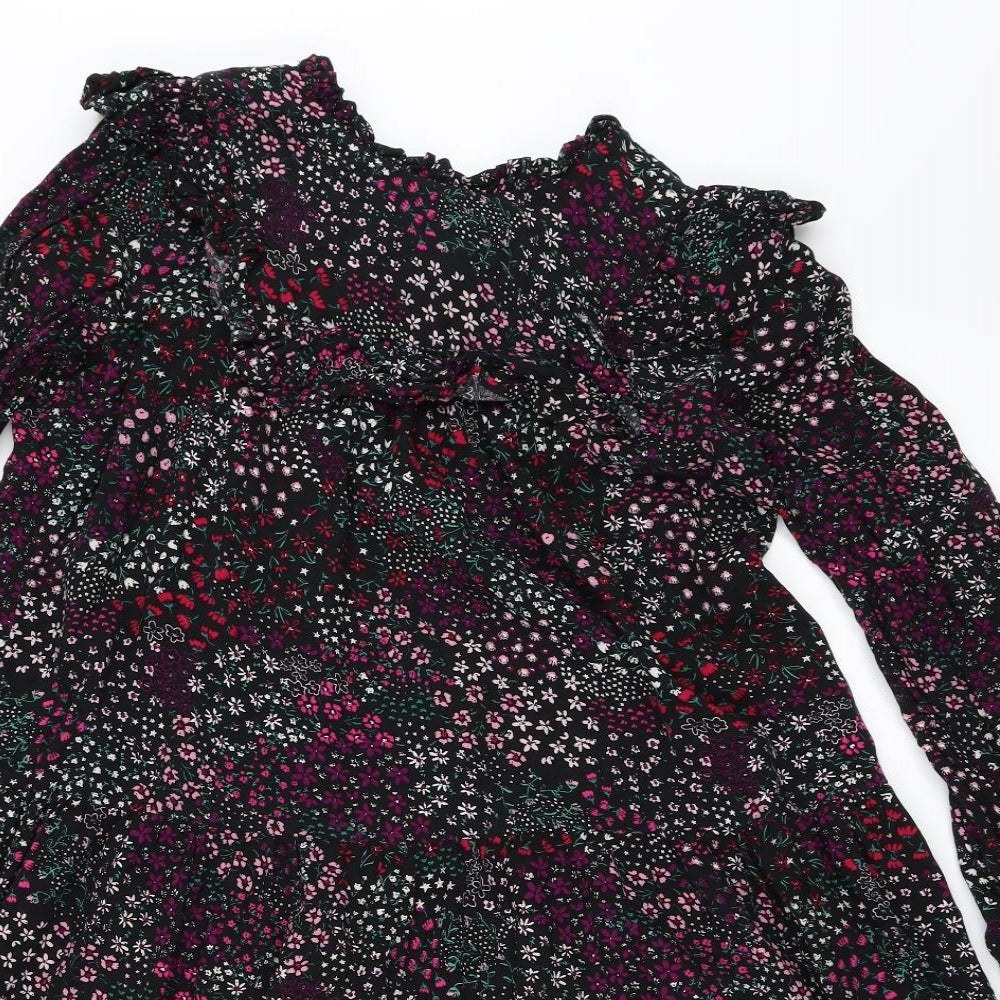 George Girls Black Floral  Trapeze & Swing  Size 12-13 Years