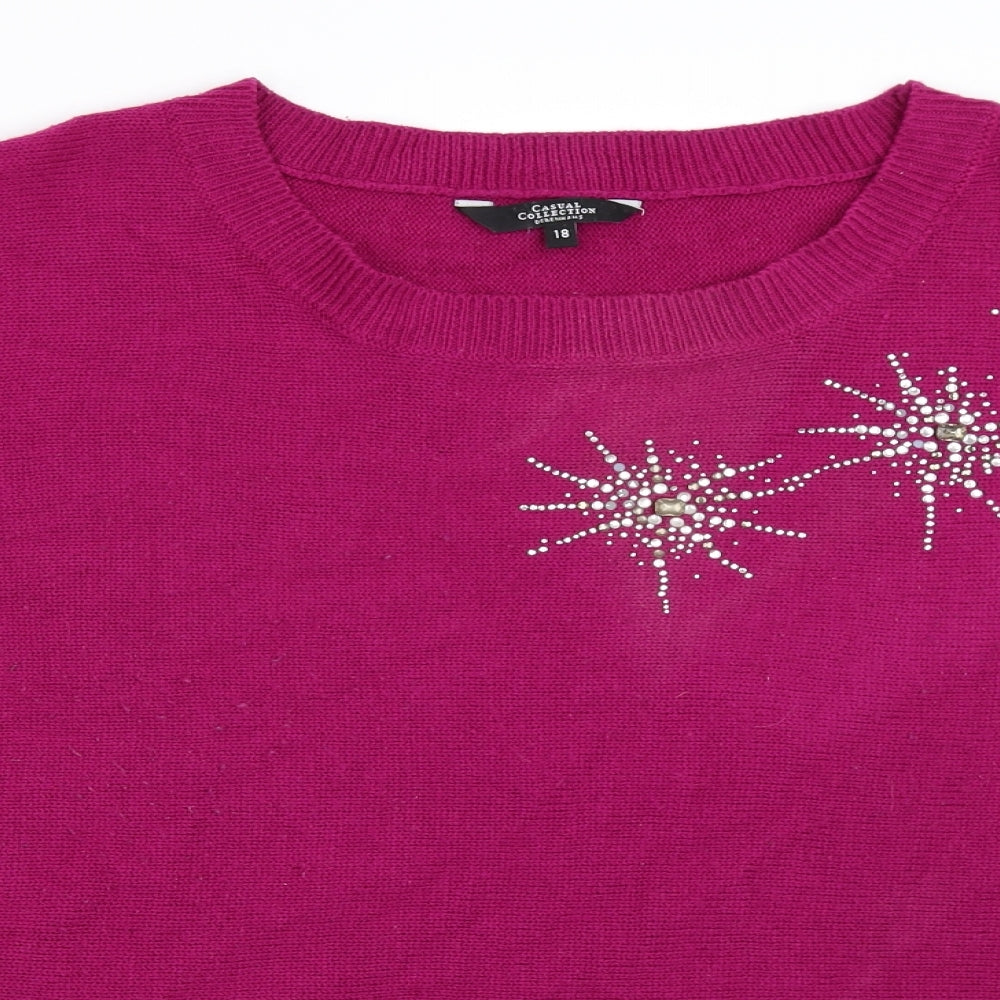 Debenhams Womens Purple   Pullover Jumper Size 18