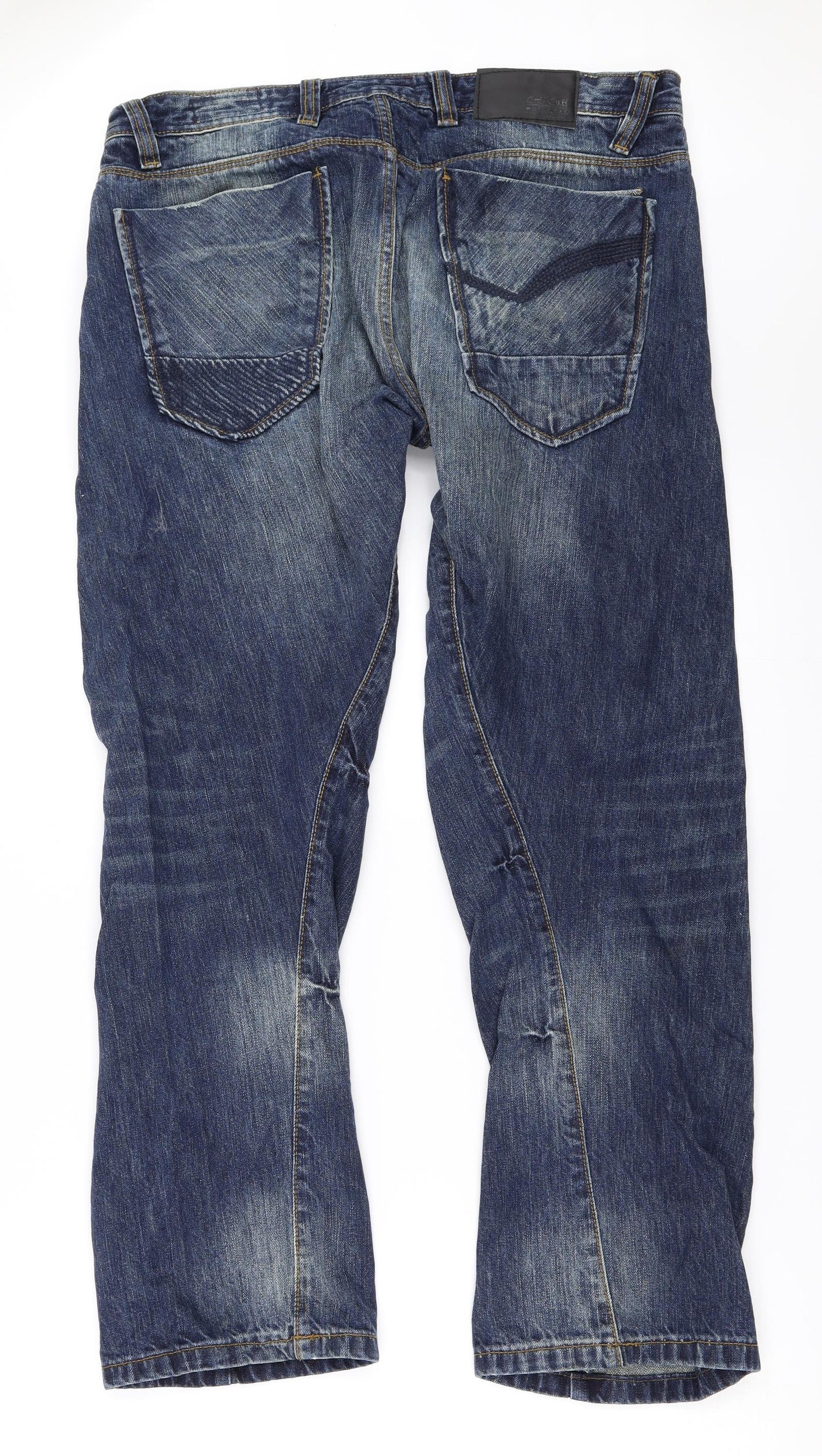 Cherokee Mens Blue  Denim Straight Jeans Size 34 in L30 in
