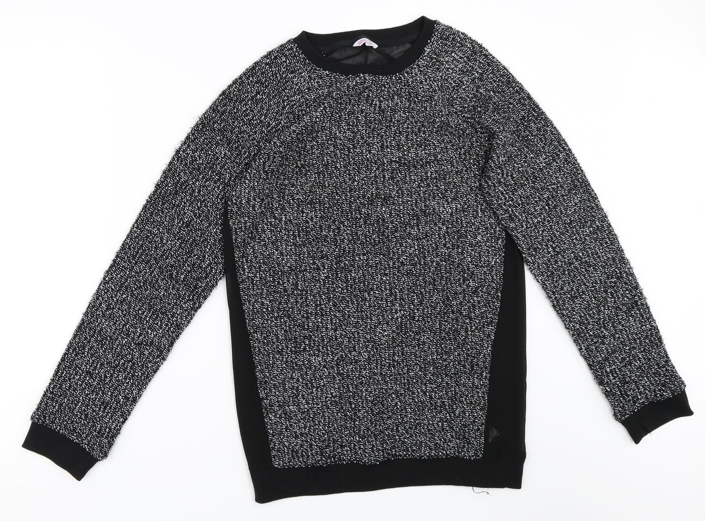 Miss Evie Girls Black   Pullover Sweatshirt Size 13-14 Years