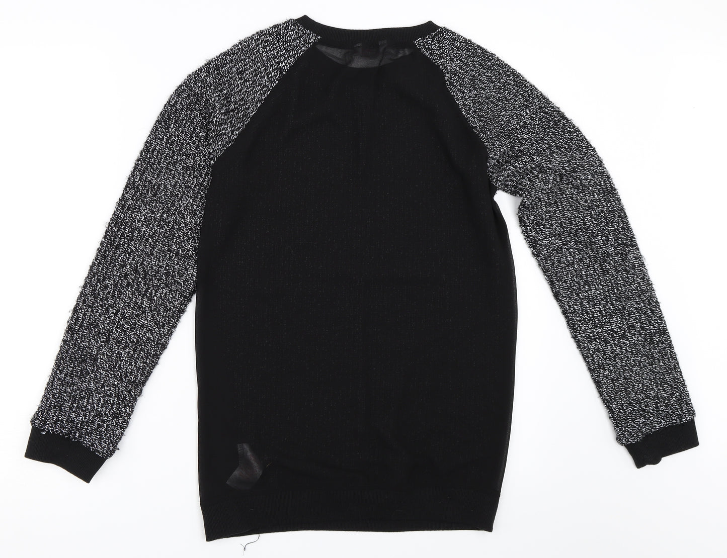 Miss Evie Girls Black   Pullover Sweatshirt Size 13-14 Years