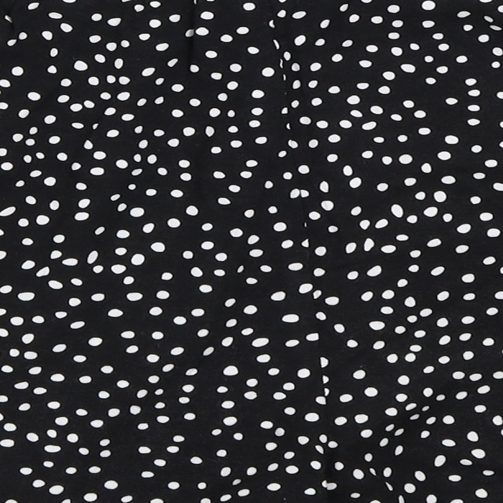 Primark Womens Black Spotted  Hot Pants Shorts Size 10
