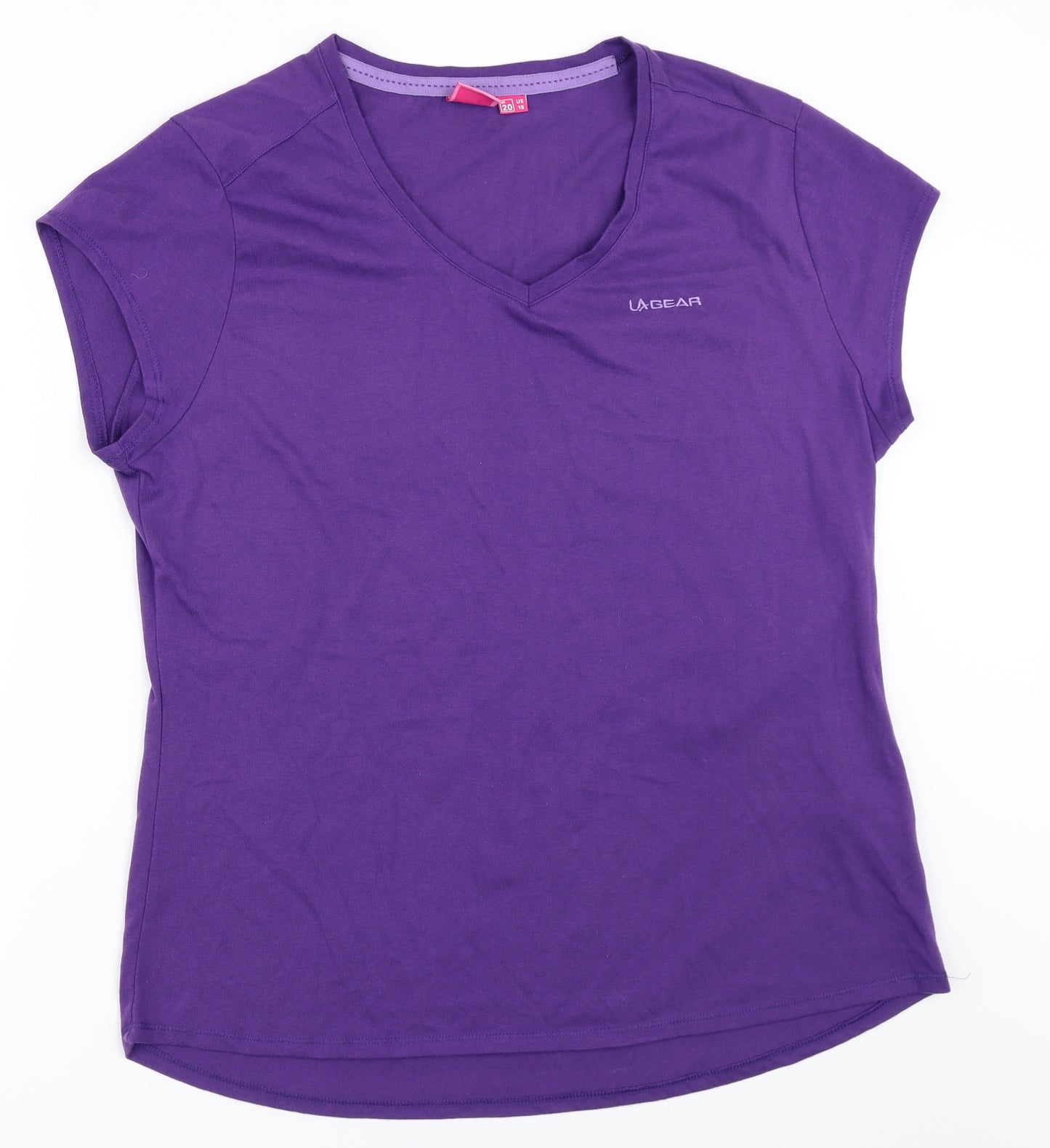 LA Gear Womens Purple   Basic T-Shirt Size 20