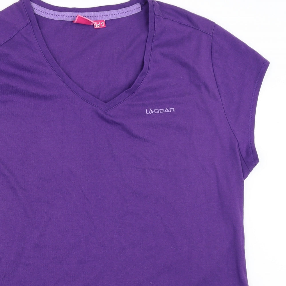LA Gear Womens Purple   Basic T-Shirt Size 20