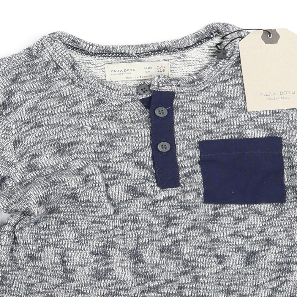 Zara Boys Blue   Pullover Jumper Size 5-6 Years