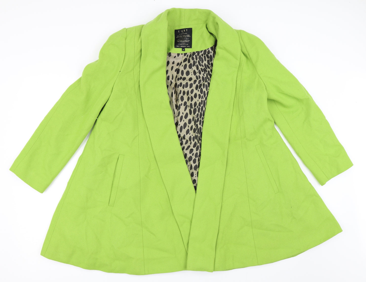 River Island Womens Green   Overcoat Coat Size 10