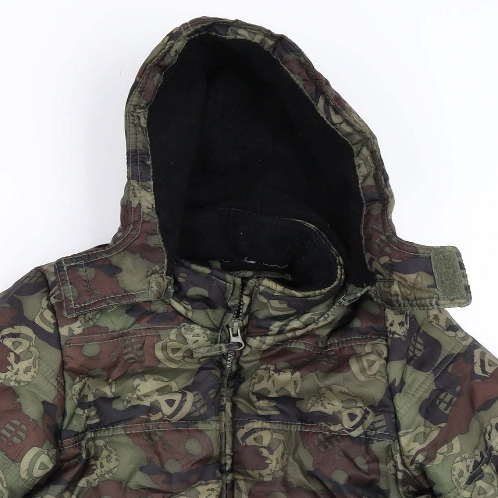 Blue Zoo Boys Green   Puffer Jacket Coat Size 4-5 Years