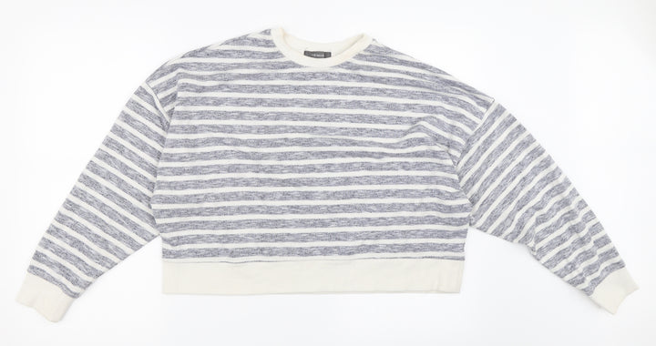 Primark Womens Blue Striped  Pullover Sweatshirt Size 14