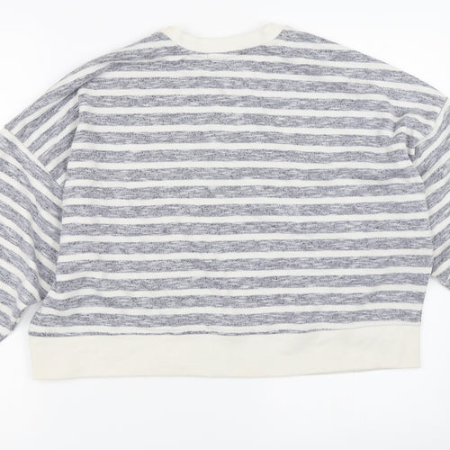 Primark Womens Blue Striped  Pullover Sweatshirt Size 14
