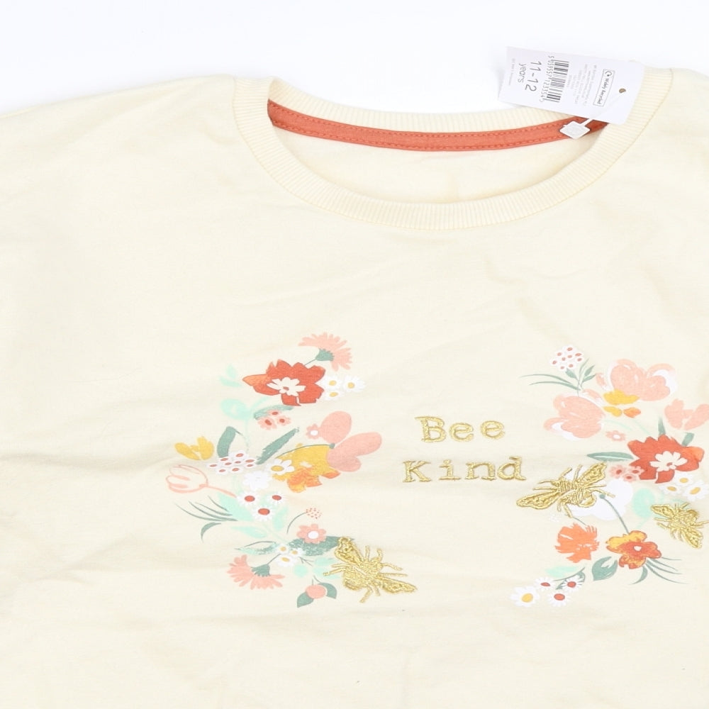 Nutmeg Girls Yellow   Pullover Sweatshirt Size 11-12 Years