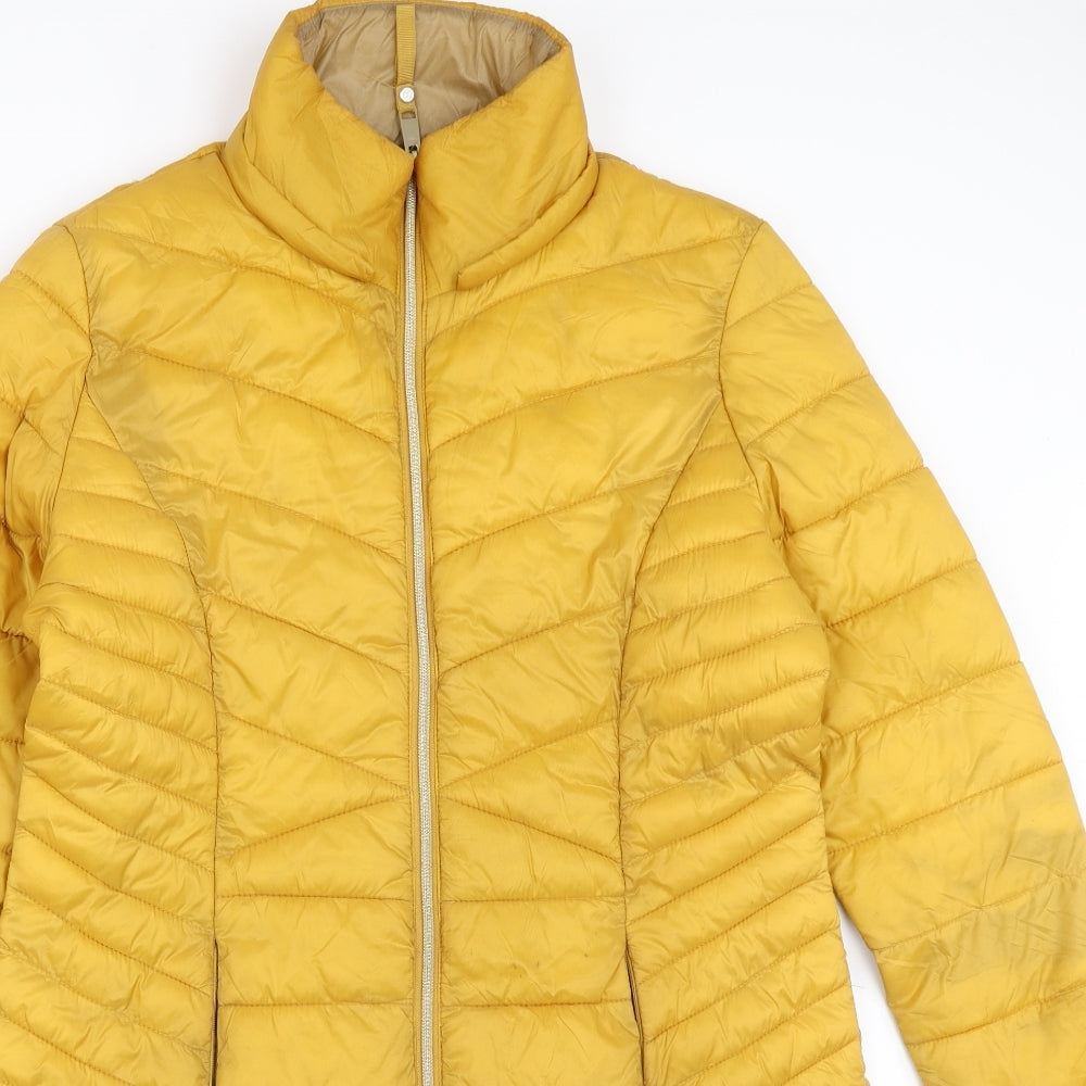F&F Womens Yellow   Puffer Jacket Coat Size 12