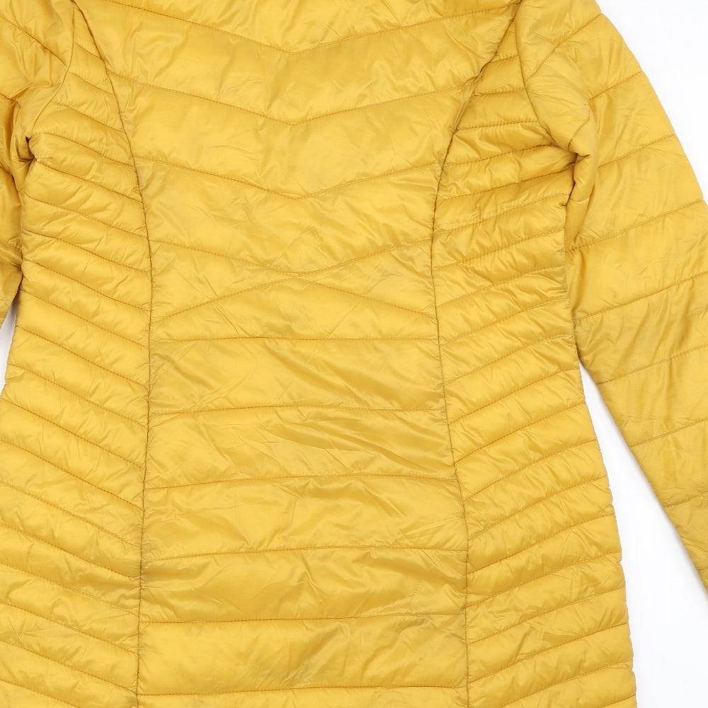 F&F Womens Yellow   Puffer Jacket Coat Size 12