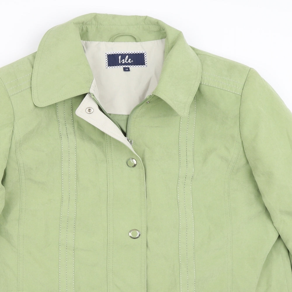 Isle Womens Green   Jacket Coat Size 12